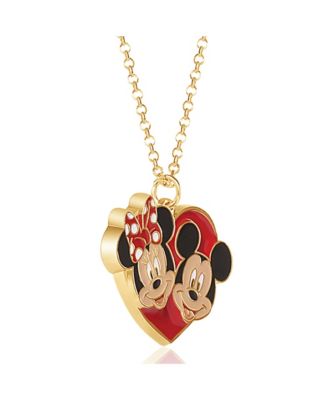 FASHION MINNIE MOUSE NECKLACE & EARRING SET-IMITATION YG PLT