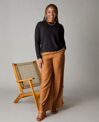Women's Itch-Free Merino Wool Crewneck Sweater with Soft Liner