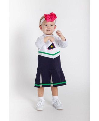 Little Girls French Terry Jumper With Cheer Megaphone
