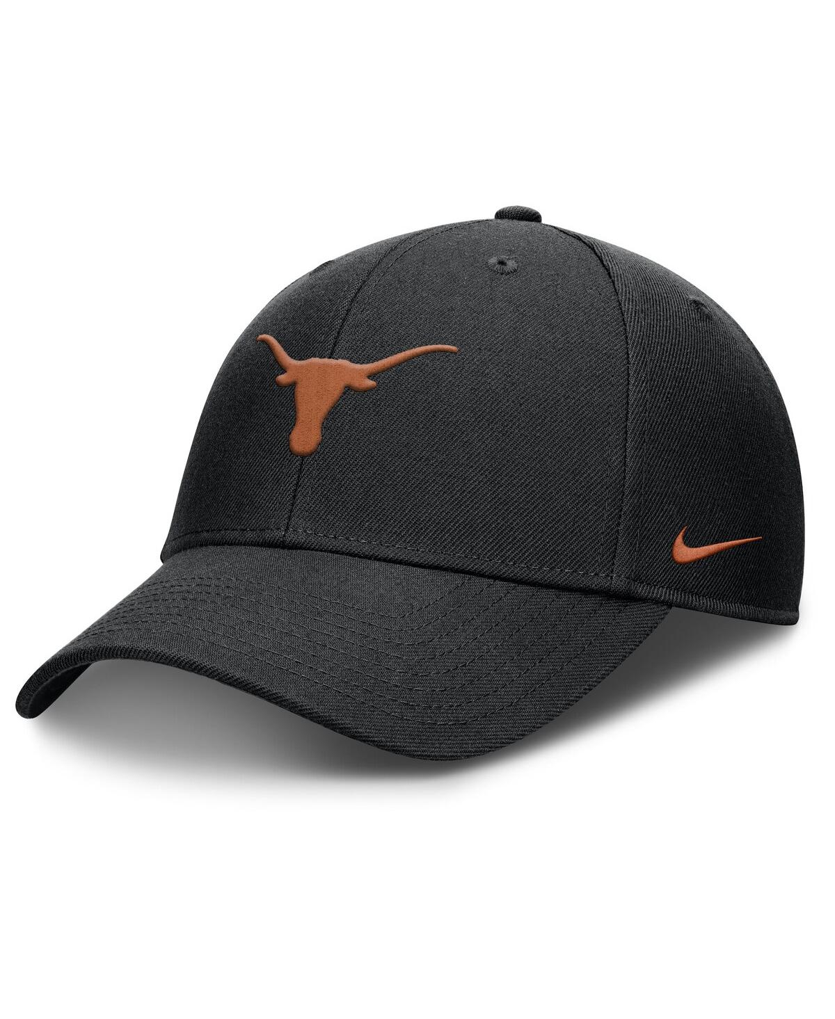 Nike Men's Black Texas Longhorns 2025 On-field Rise Performance Adjustable Hat