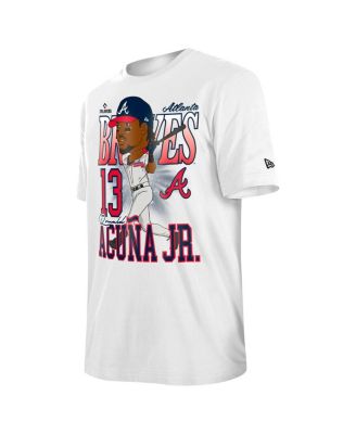 Men's Ronald Acu&ntilde;a Jr. White Atlanta Braves Caricature T-Shirt