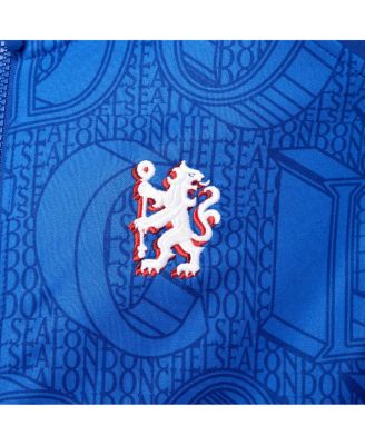 Big Boys and Girls Blue Chelsea 2025/26 Academy Pro Anthem Full-Zip Jacket
