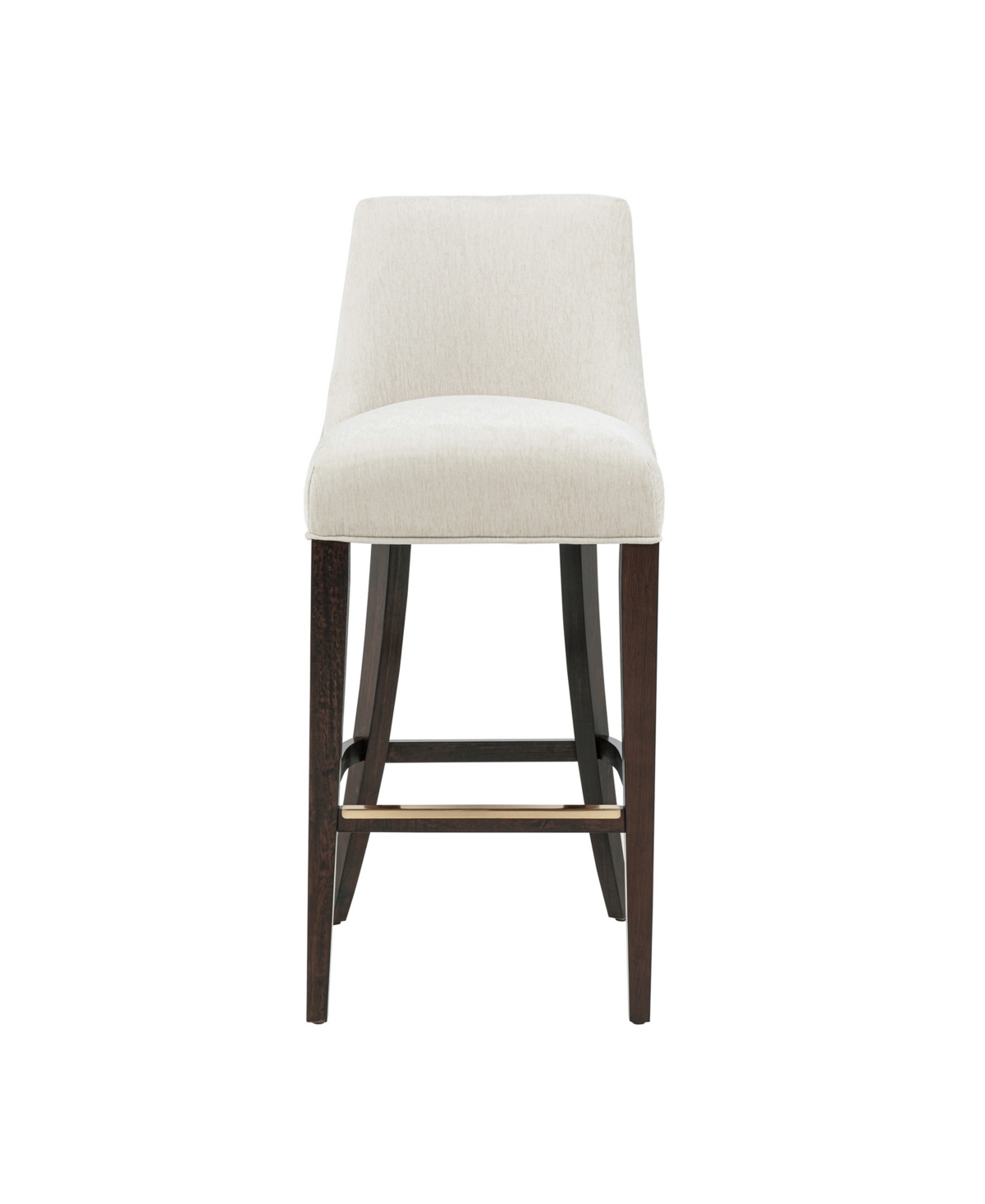 Manhattan Comfort 43.7" Beever Chenille Upholstered Barstool In White