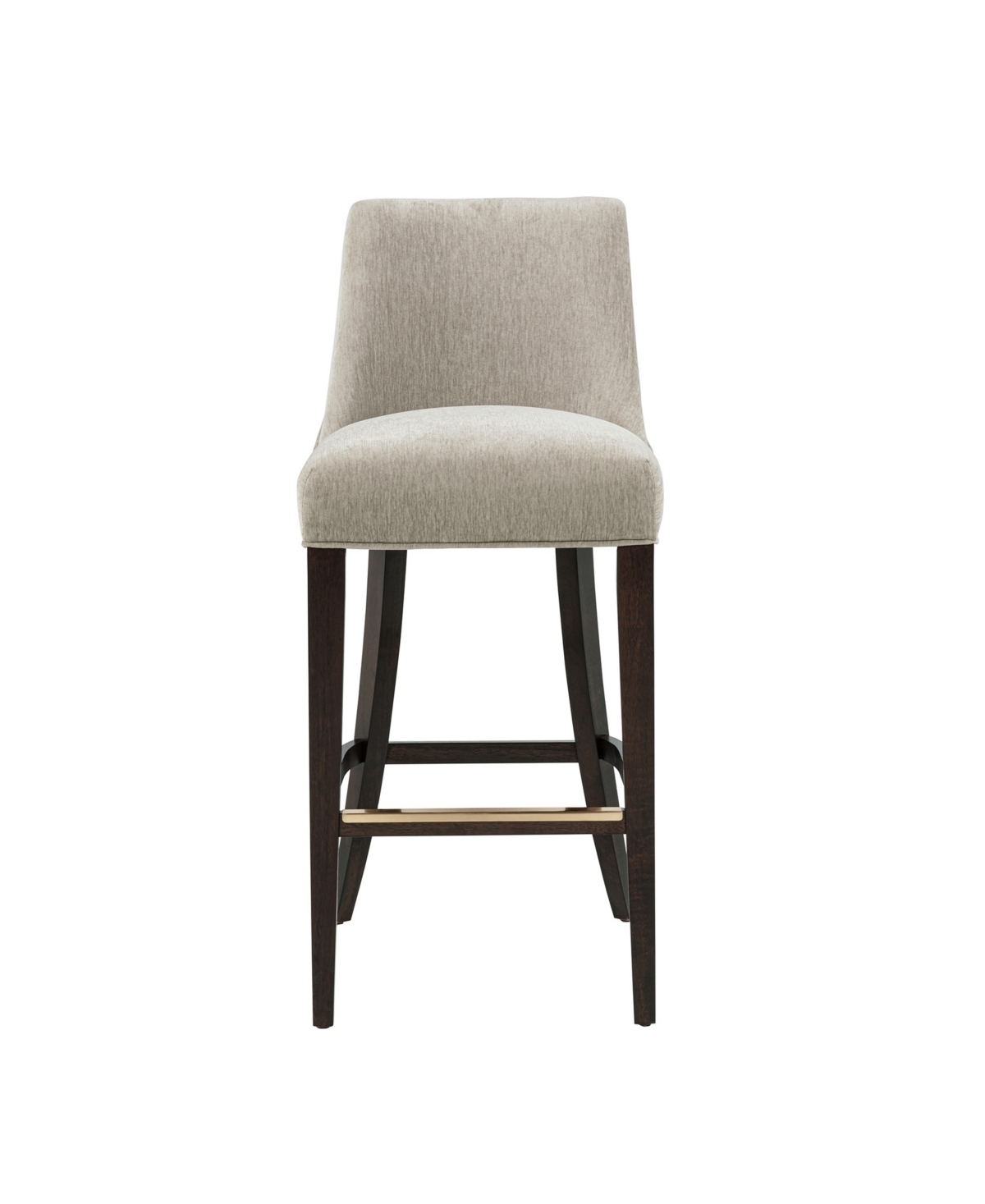Manhattan Comfort 43.7" Beever Chenille Upholstered Barstool In Brown