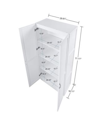 Cornelia 29.61" 4-Shelf Storage Closet