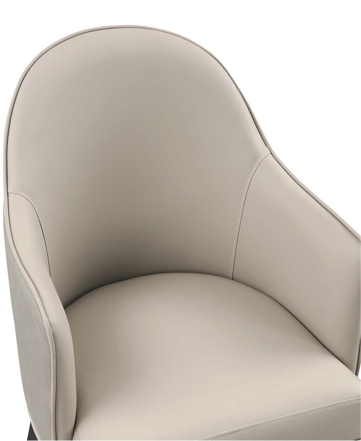 Manhattan Comfort 36.41" Hillman Faux Leather Upholstered Dining Armchair In Gold