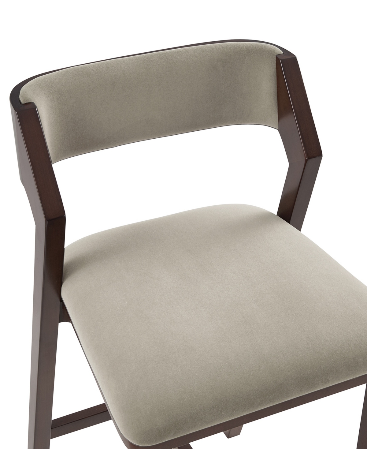 Manhattan Comfort 39.2" Patricia Velvet Upholstered Barstool In Sand