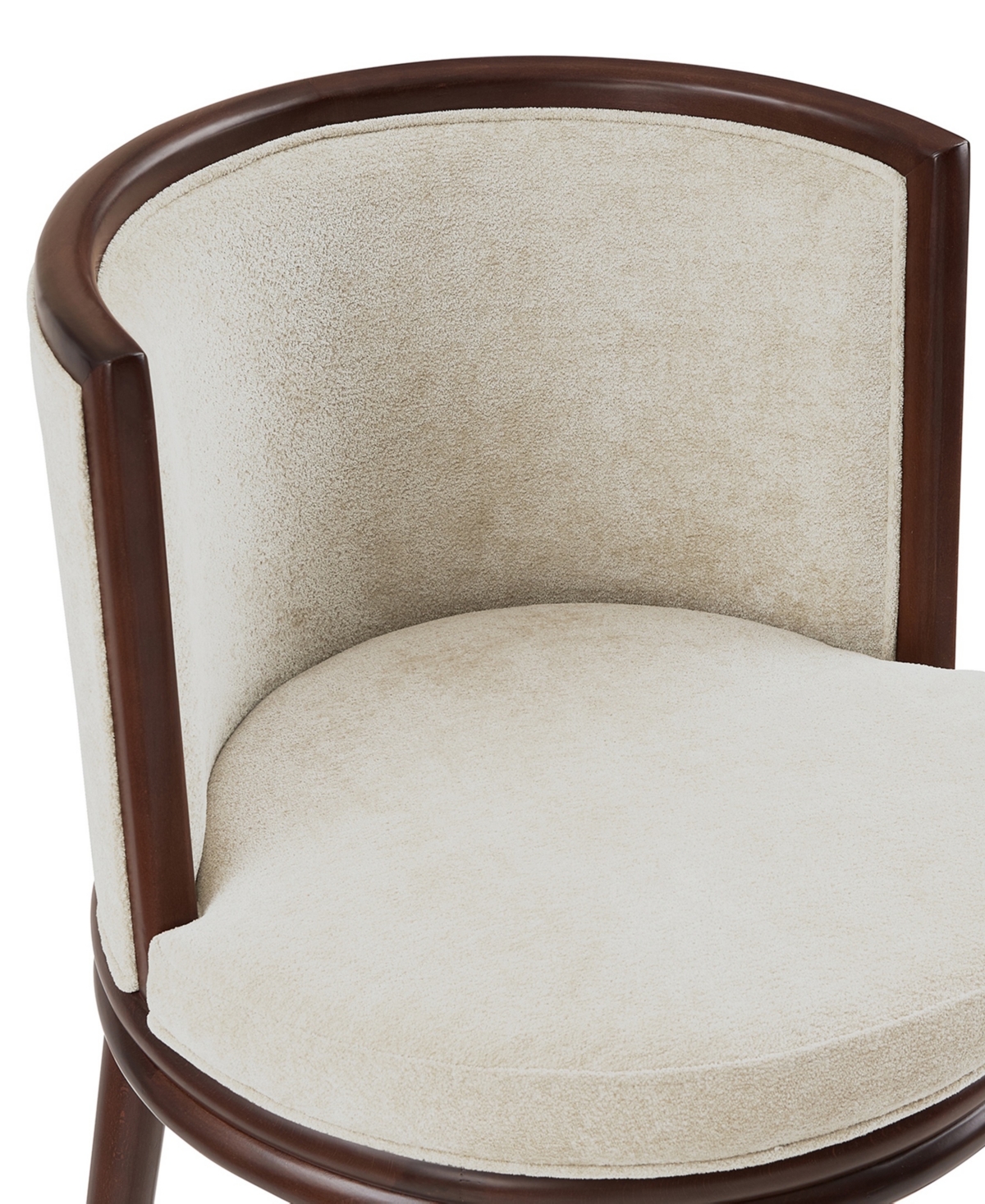 Manhattan Comfort 37.6" Evalyn Chenille Upholstered Counter Stool In White
