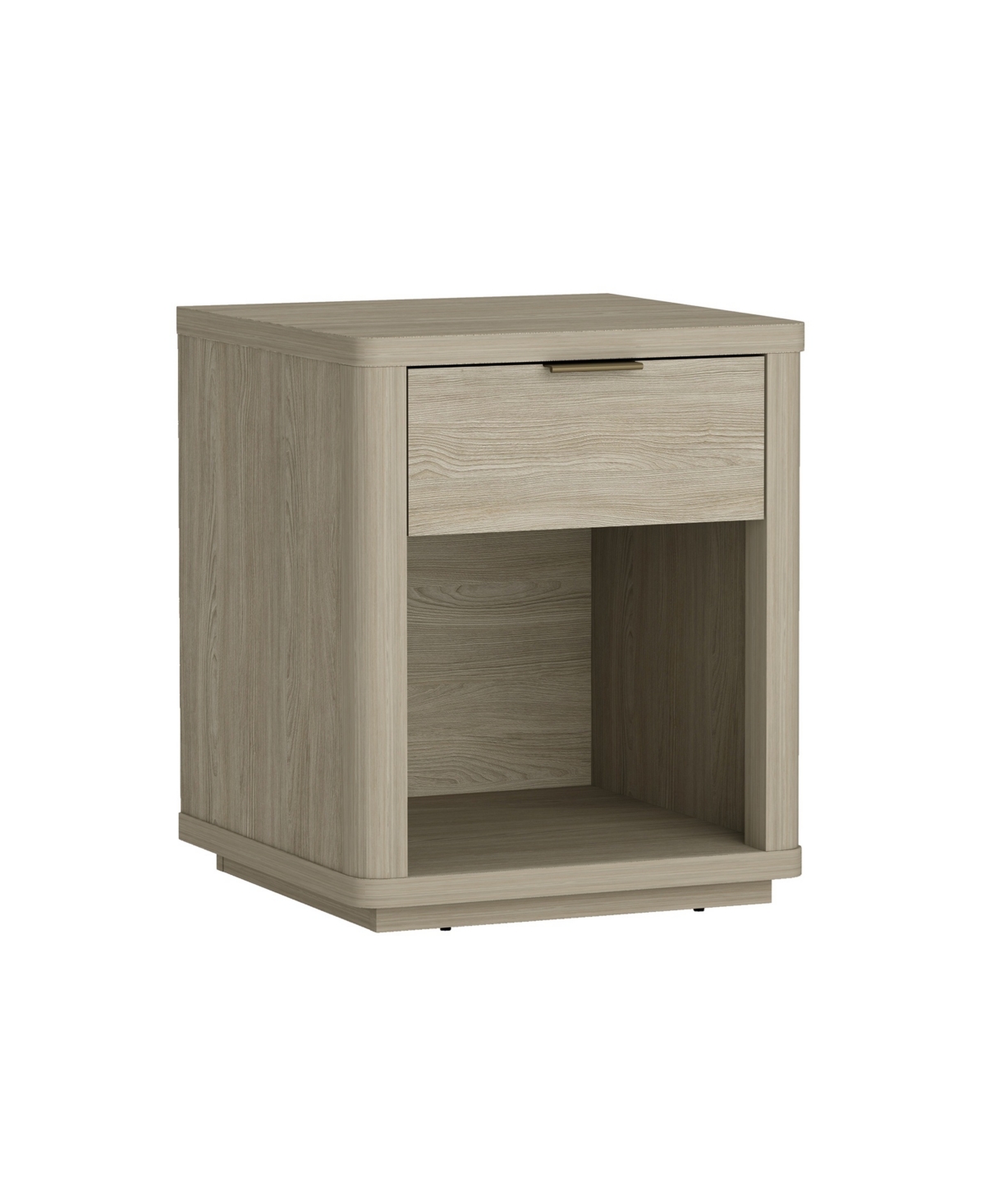 Manhattan Comfort 20" Evelyn Wood 1-drawer Nightstand In Brown
