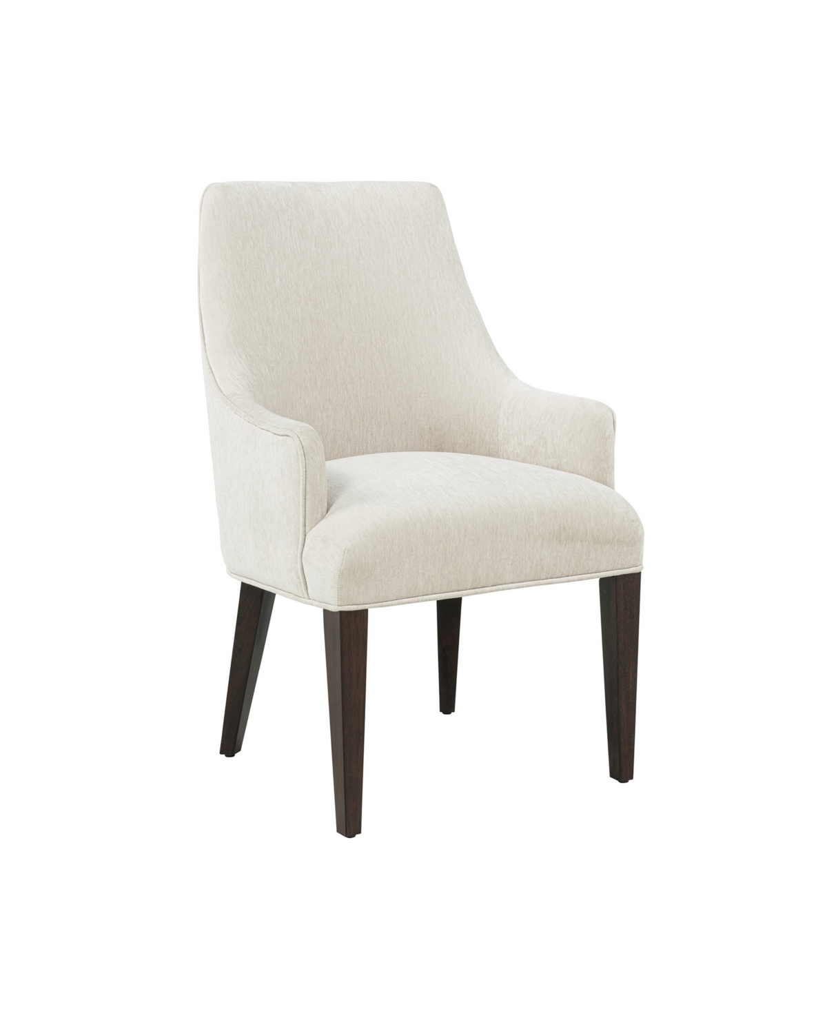 Manhattan Comfort 39" Beever Chenille Upholstered Dining Armchair In White