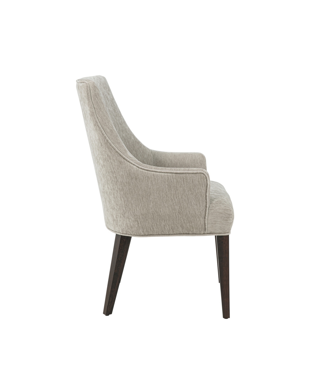 Manhattan Comfort 39" Beever Chenille Upholstered Dining Armchair In Brown