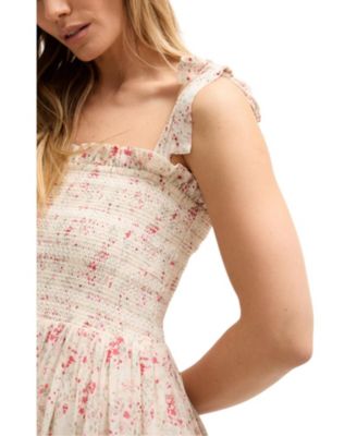 Women's Annie Smocked Print Maxi Dress