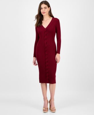 GUESS - Women's Celia Sequin Sweater Dress