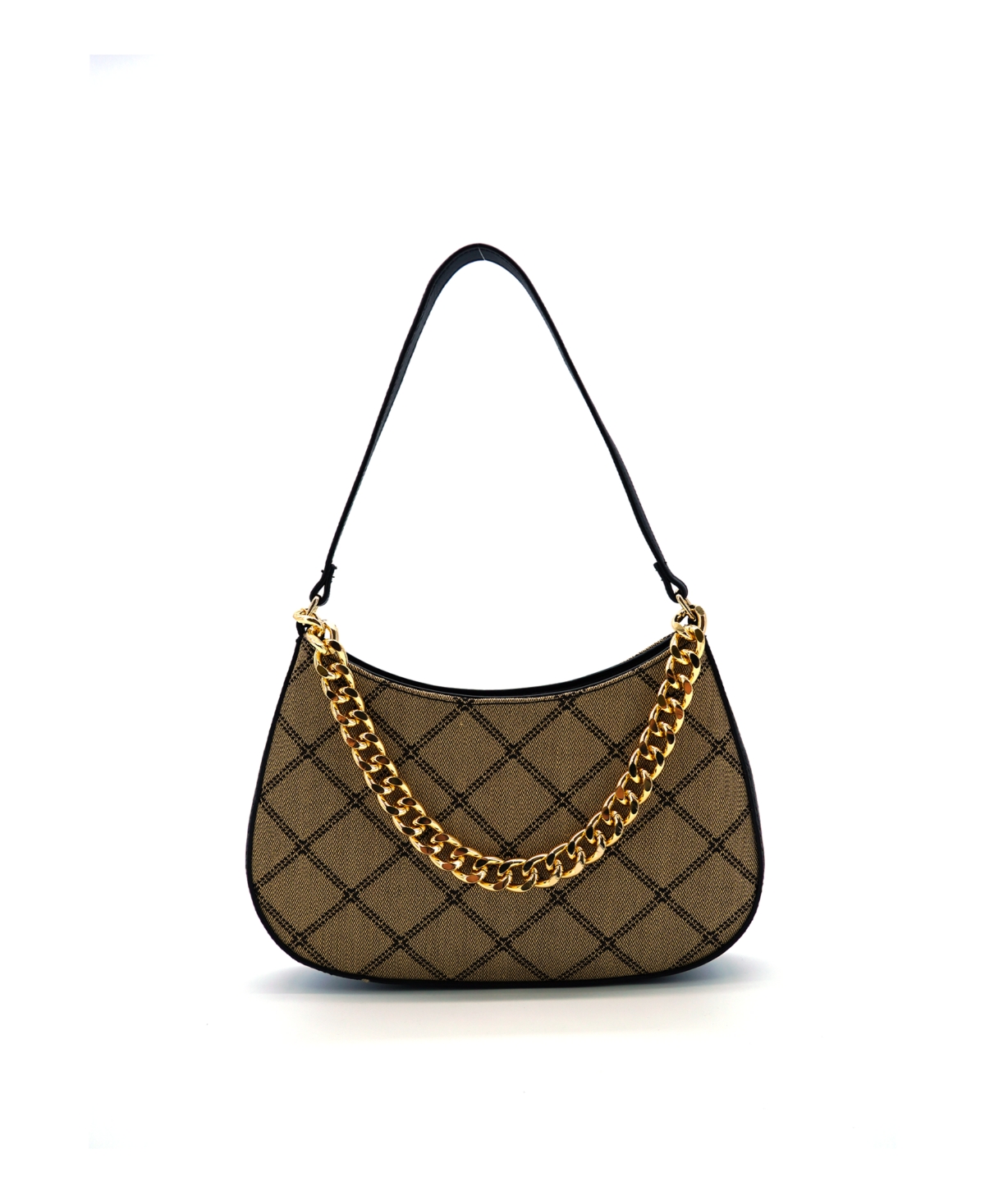 Mira Gold Chain Shoulder Bag - Taupe