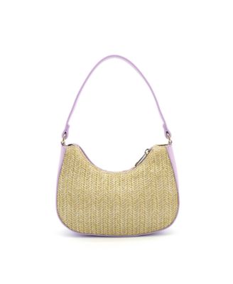 Nyomi Floral Straw Top Handle Shoulder Bag