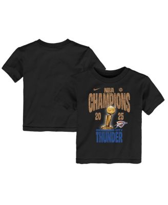 Nike - Toddler Black Oklahoma City Thunder 2025 NBA Finals Champions Locker Room Confetti T-Shirt