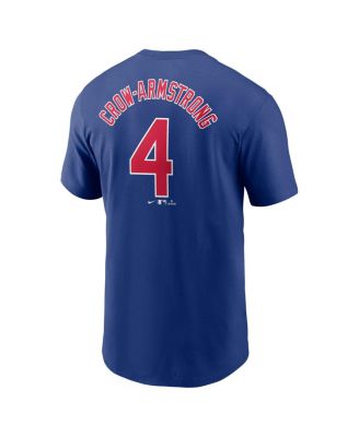 Men's Pete Crow-Armstrong Royal Chicago Cubs Fuse Name Number T-Shirt