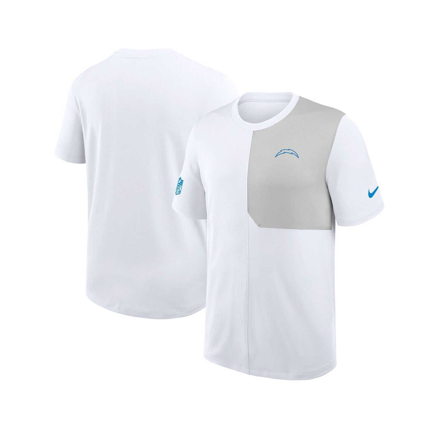 Men's White Los Angeles Chargers Sideline UV Performance Coach Shirt