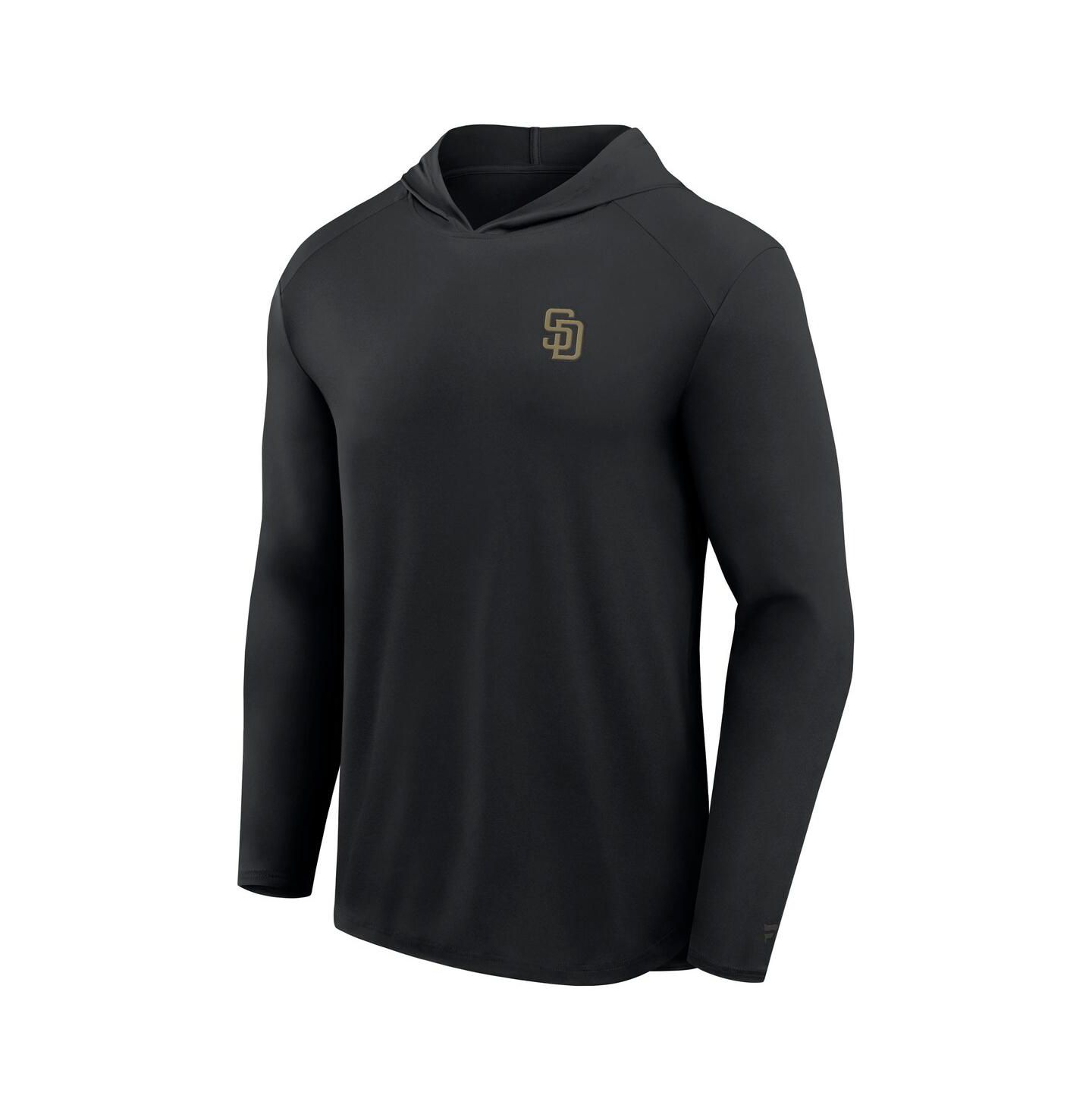 Мужское худи Fanatics Black San Diego Padres Front Office Power Mono Long Sleeve T-Shirt — фото 3