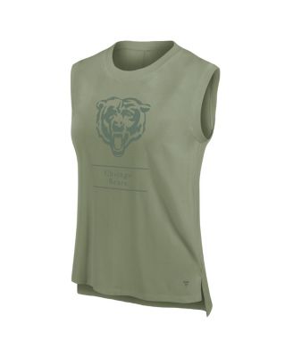 Women's Olive Chicago Bears Studio Embrace Tank Top
