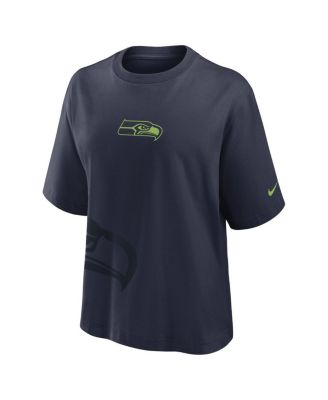 Women's College Navy Seattle Seahawks Boxy T-Shirt