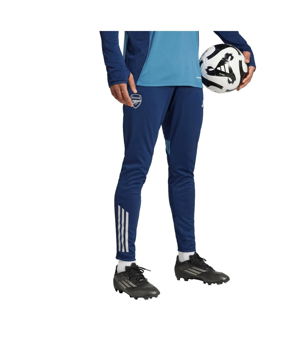 Мужские синие тренировочные брюки Arsenal 2025/26 AEROREADY синего цвета