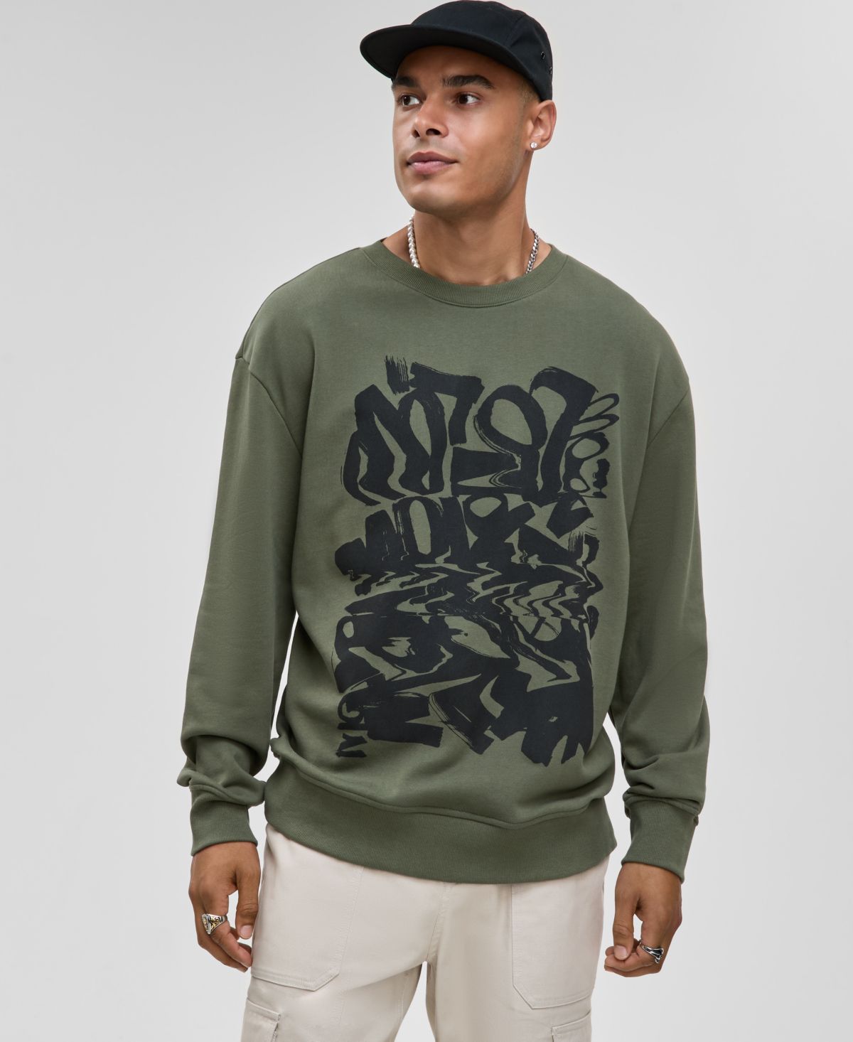 Мужская толстовка свободного кроя с рисунком Scribble, эксклюзивная модель Macy's