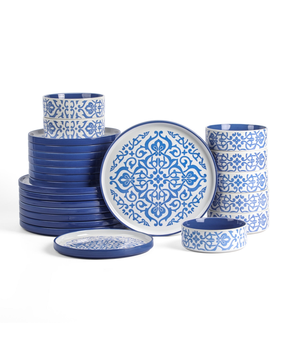 Tropea 24 Pc. Dinnerware Set, Service for 8 - Blue