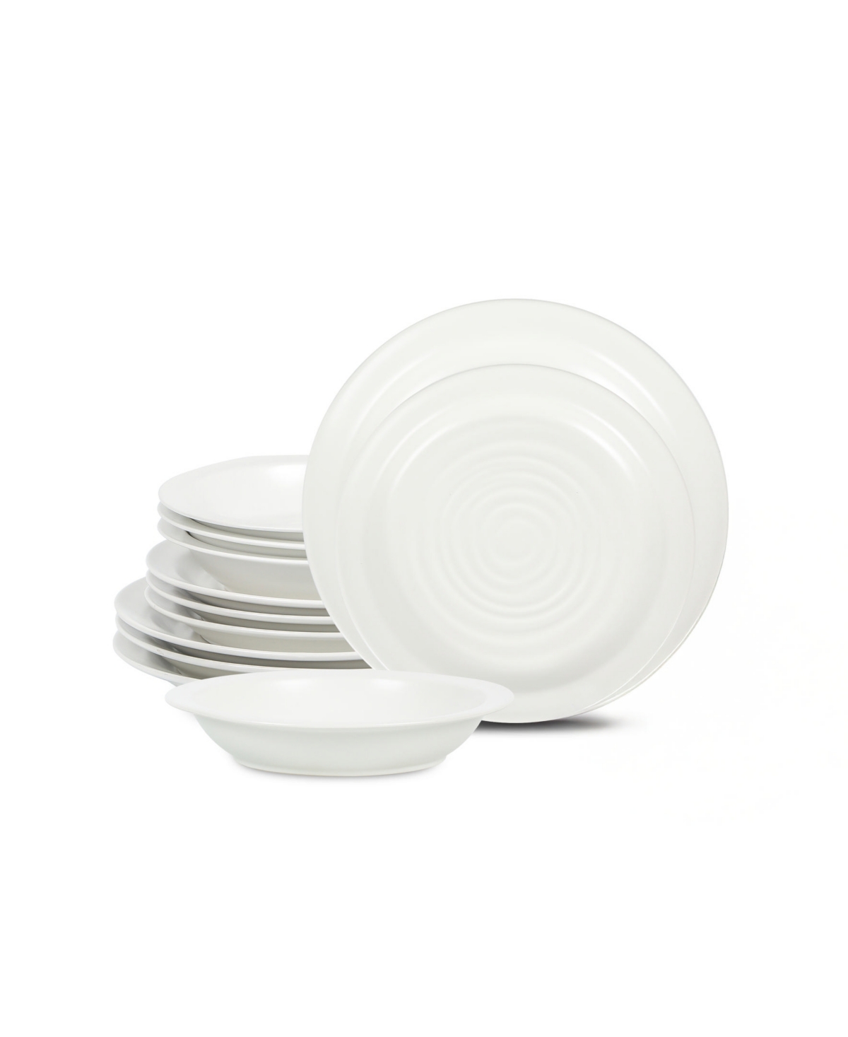Orbit 12 Pc. Dinnerware Set, Service for 4 - White