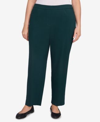 Plus Size Classic Allure Fitted Stretch Medium Length Pants