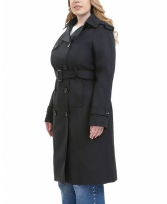 Plus Size Eliana Water Resistant Hooded Trench Coat