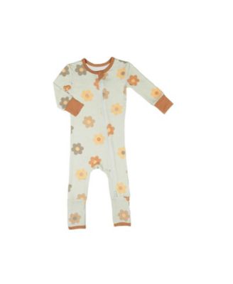 Baby Girls Convertible Romper Fitted Long Sleeve Pajama