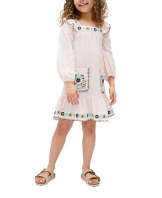 Lisa Square Neck Embroidered Dress