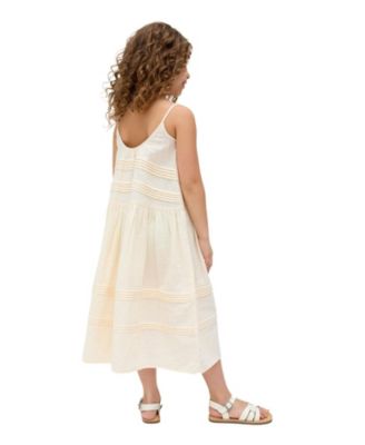 Swish Pin Tuck Embroidered Dress