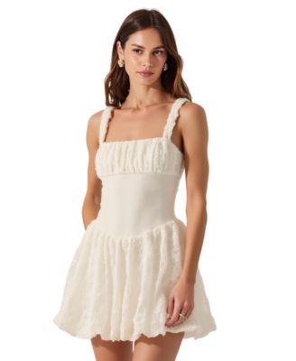 Women's Boucle Knit Fit & Flare Mini Dress