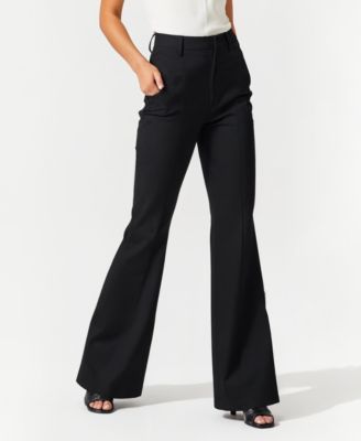 Women's High-Waisted Wide-Leg Tailored Trousers