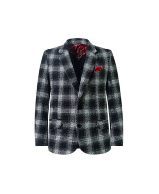 Toddler Slim Fit Checkered Blazer