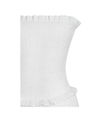 Women's Quadiya Smock Top Strapless Drop Waist Midi Dress