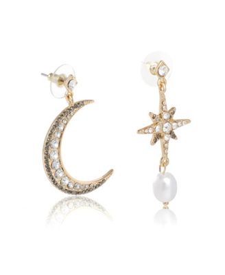 Mismatched Moon & Star Earrings