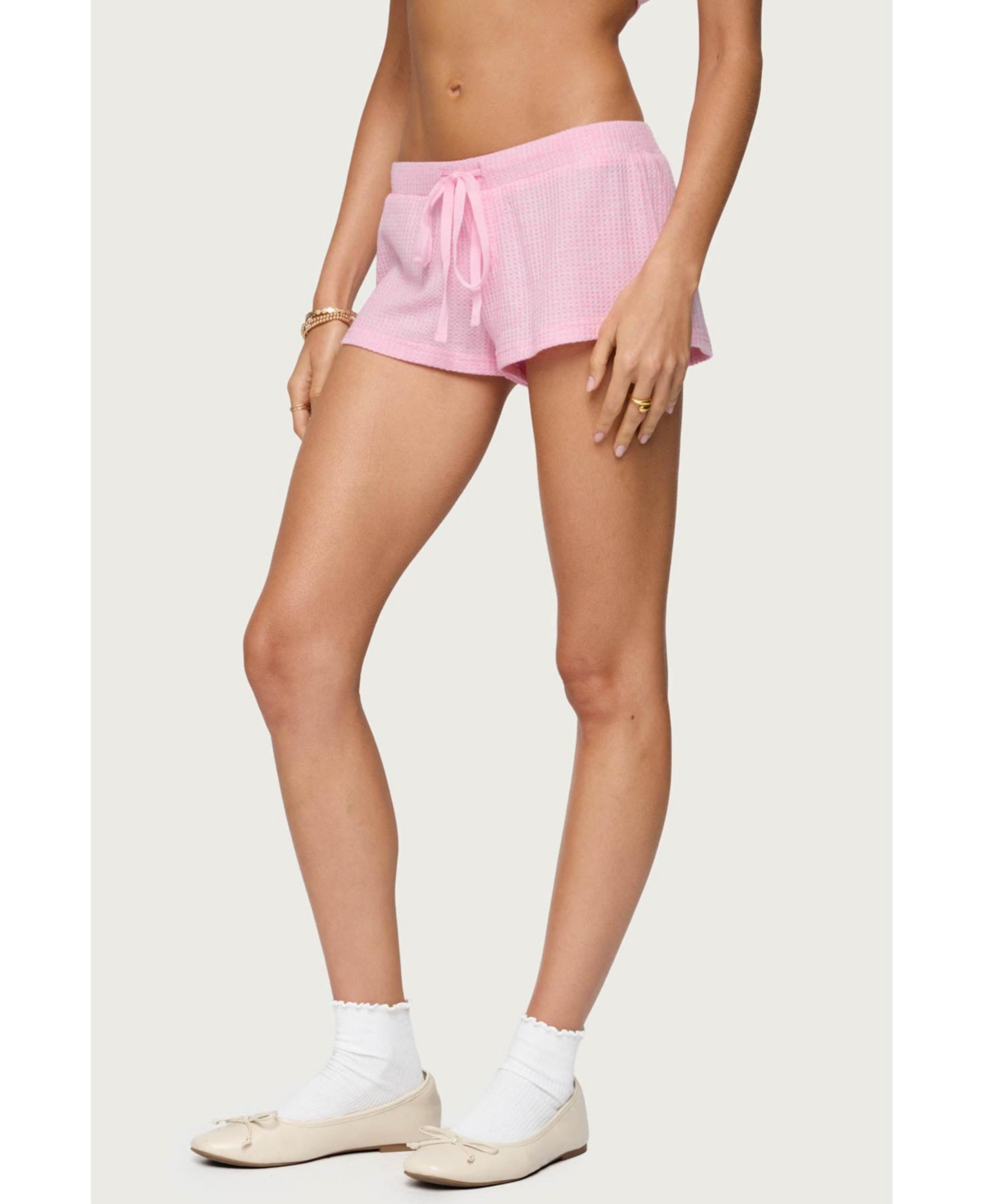 Edikted Women's Teddy Waffle Shorts