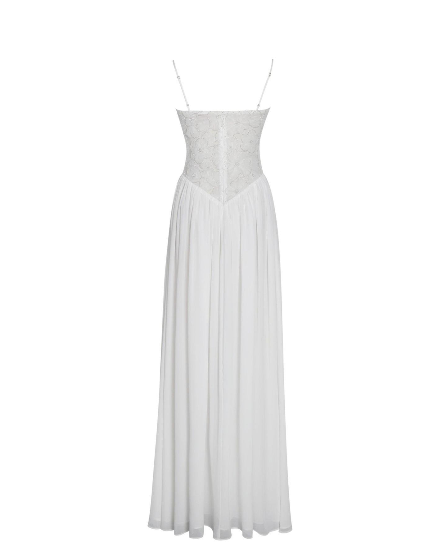 Женское платье Miss Circle Ucille White Embroidered Chiffon Maxi, цвет: Белый — фото 7