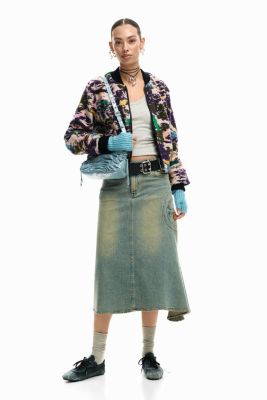 Women's Heathered bomber jacket