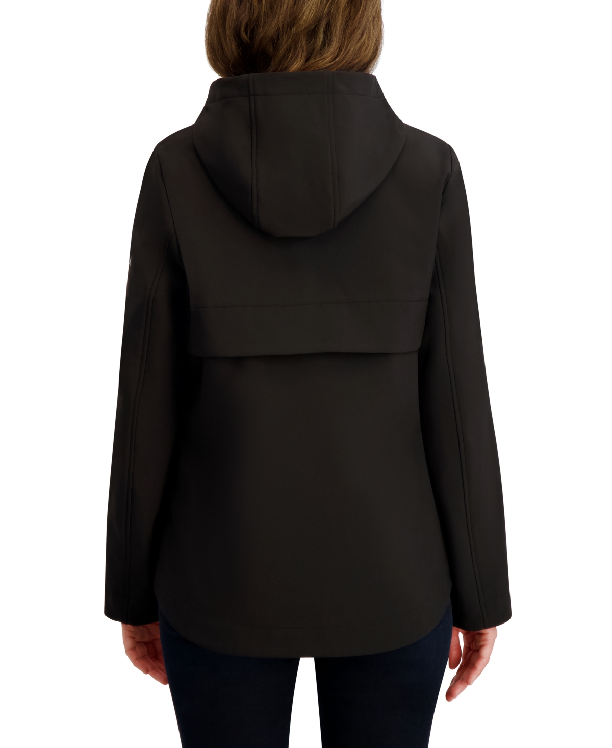 Nautica Women's Hooded Softshell Coat In Black