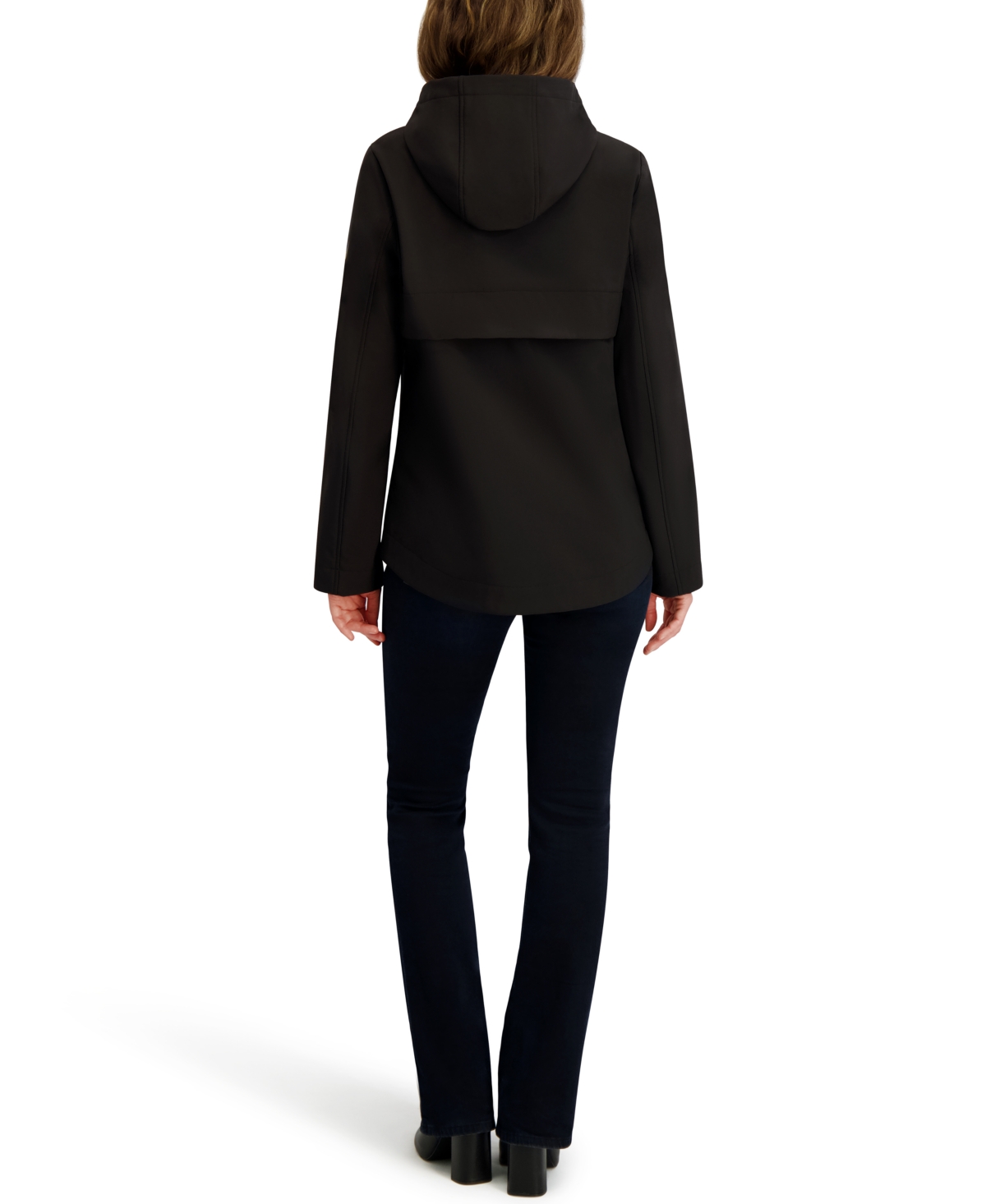 Nautica Women's Hooded Softshell Coat In Black