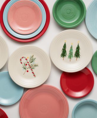 Jolly Christmas Three Trees Classic Rim Luncheon Plate