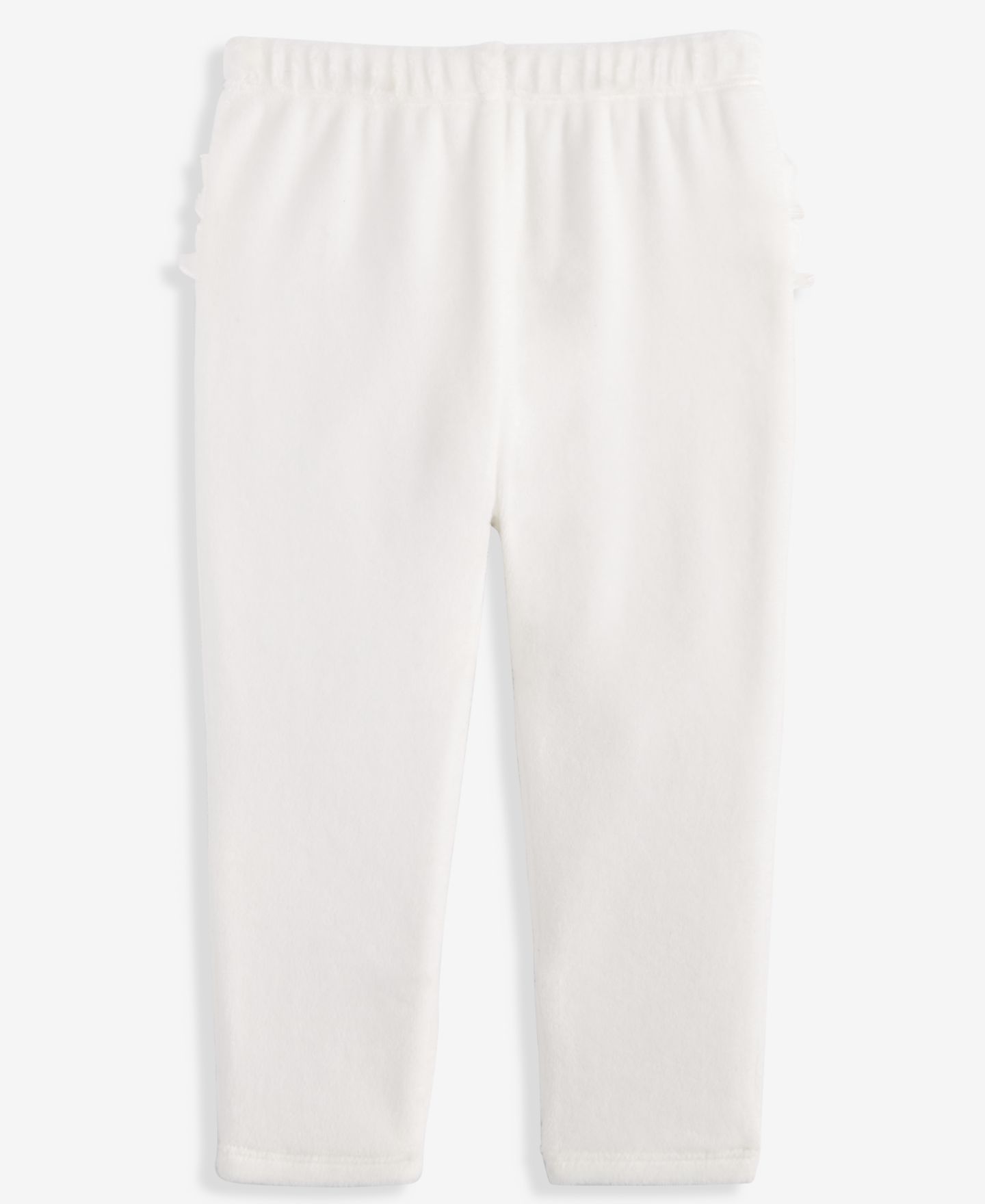 Леггинсы First Impressions Mix and Match Velour Ruffle-Back Leggings для девочек-малышей, цвет: Белый — фото 1