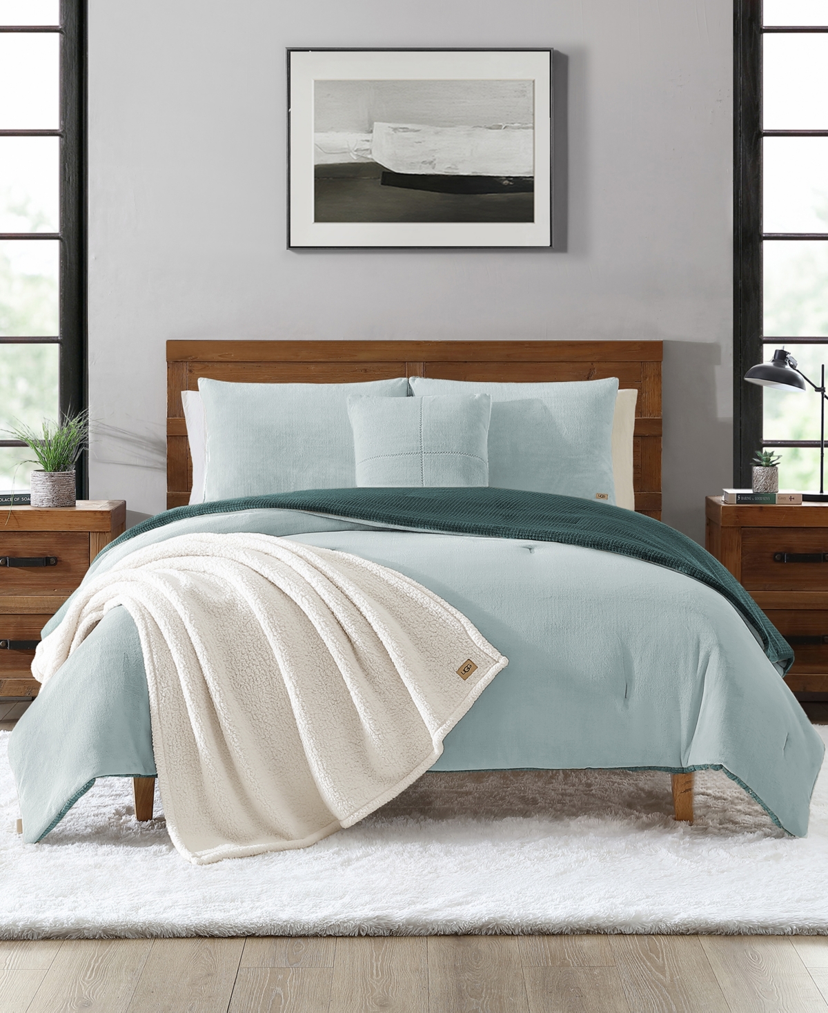 Ugg Brody Reversible 5-pc. Comforter Set, Twin/twin Xl In Green