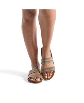 Women s Zensole Vistas Faux Leather Double Strap Slide Sandals