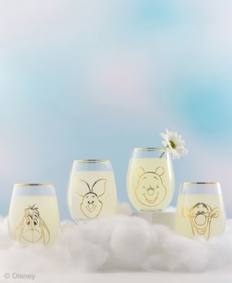 Pooh Spirits Hero Faces Stemless Drinking Glasses, Set of 4