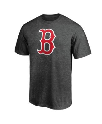 Men's Heather Charcoal Boston Red Sox Logo T-Shirt